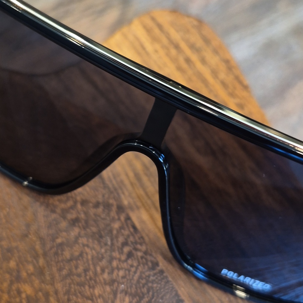 Quay Nightfall Remixed Polarized Sunglasses, Black & Gold - Picture 5 of 13